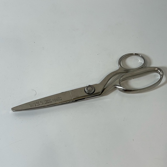 Amazing Condition Vintage WISS Pinking Shears Scissors CC9 Chrome Heavy Duty, 9” - Picture 1 of 5
